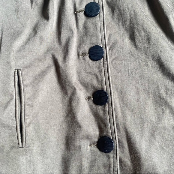 Schwiing coat button front hunter green hooded jacket - Picture 3 of 8